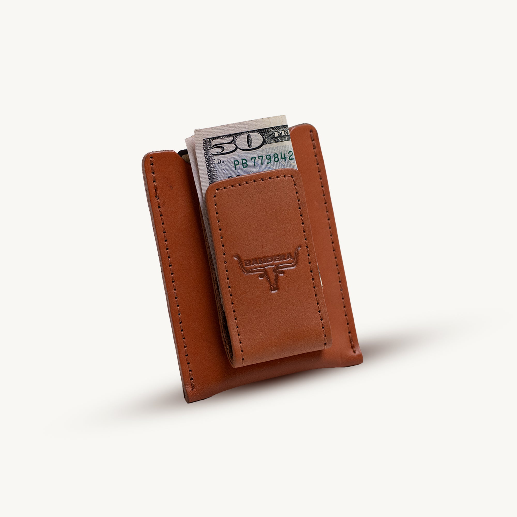 Leather Money Clip Wallet