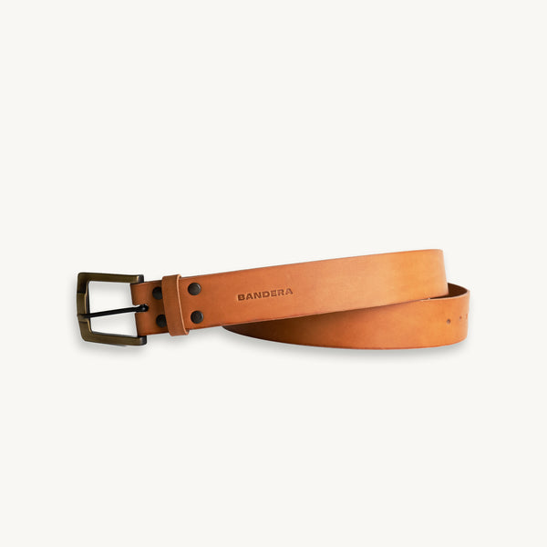 Vegetable-Tanned Leather Belt – Tan